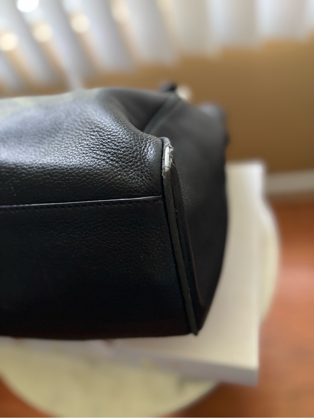 kate spade Black Pebbled Leather Shoulder Bag with Front Zip Pocket - Picture 15 of 15